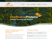 Tablet Screenshot of onesourceproteins.com